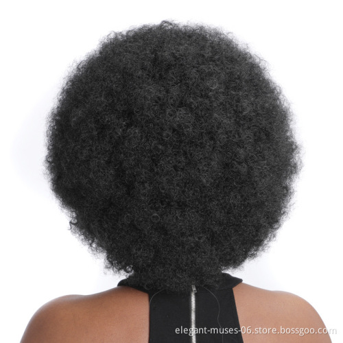 AODALE 3 Inch Ladies Synthetic Wigs Heat Resistant wigs for black women kinky curly short